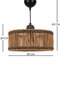 Opviq BK026 Lámpara de araña de metal con tapa de macramé en color Ecru